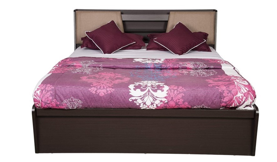 Queen size bed with hydraulic storage
