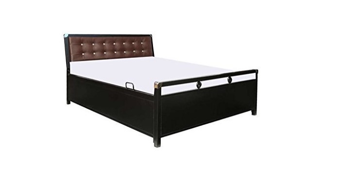 Queen size bed with hydraulic storage